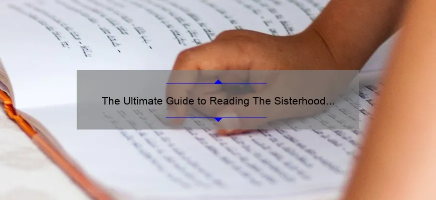 The Ultimate Guide To Reading The Sisterhood Series In Order ...