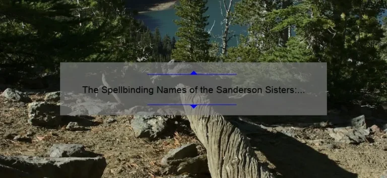 The Spellbinding Names of the Sanderson Sisters: Unveiling the Witches' Identities