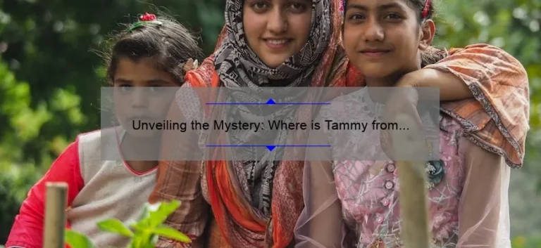 Unveiling the Mystery: Where is Tammy from 1000 Pound Sisters?