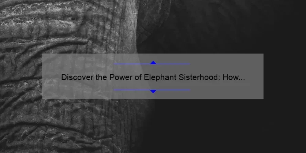 Discover the Power of Elephant Sisterhood: How an Ornament Can Bring Women Together [5 Surprising Statistics and Tips]