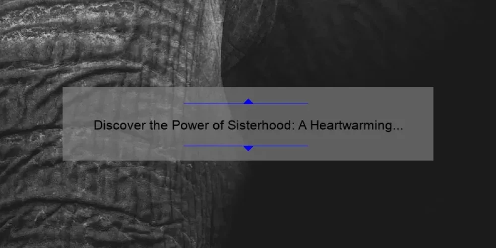 Discover the Power of Sisterhood: A Heartwarming Elephant Poem and 5 Ways to Strengthen Your Bonds [Keyword: Elephant Sisterhood Poem]