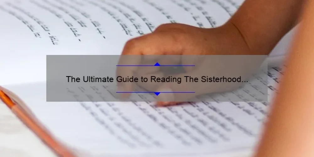 The Ultimate Guide to Reading The Sisterhood Series in Order